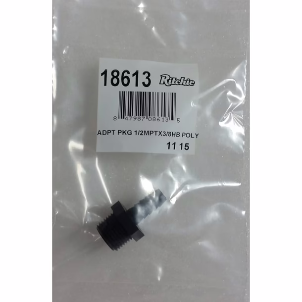 Adapter Package - 1/2 MPT x 3/8 Hose barb 18613