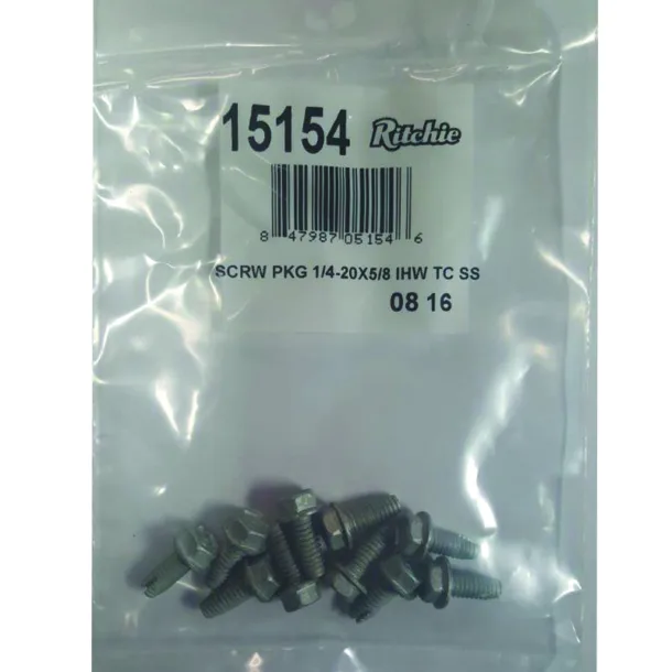 Screw Package 1/4" - 20x5/8 10 per package #15154