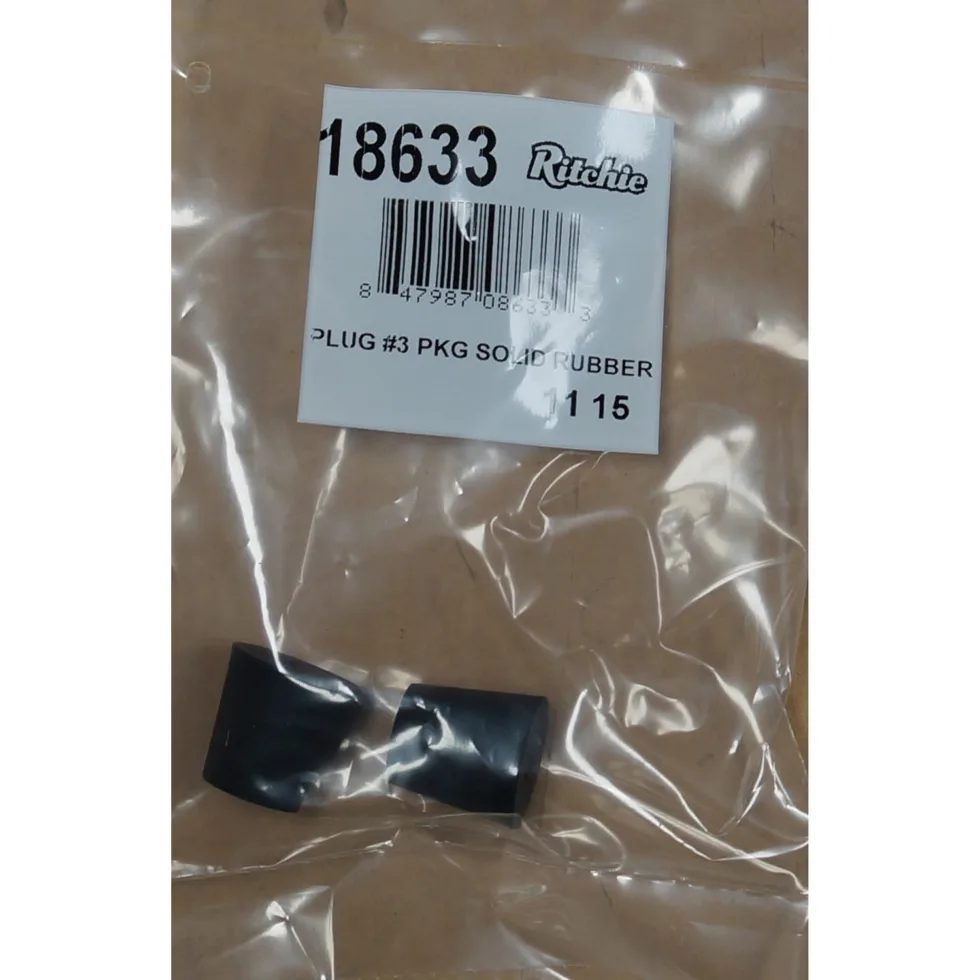 #3 package water channel drain plug solid rubber