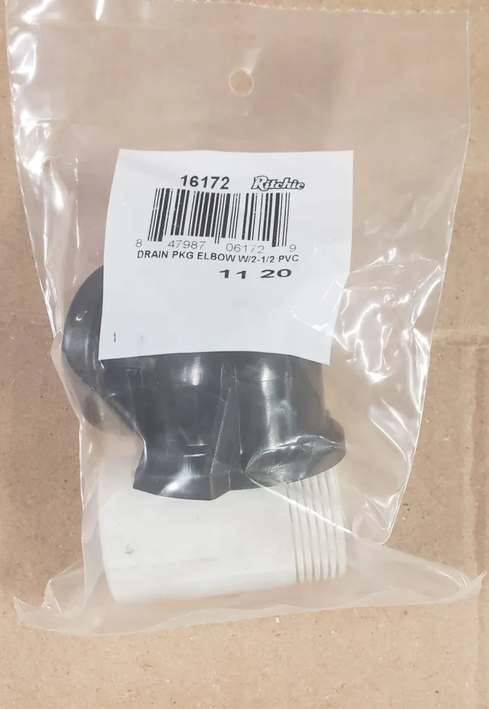 Drain elbow / Drain Package PVC #16172