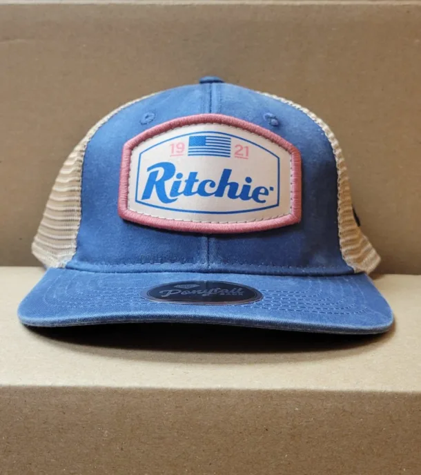 HAT LADIES NAVY/PINK W/PONY